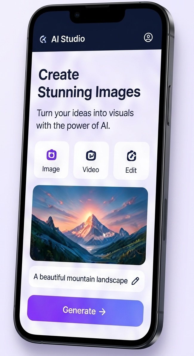 AI and SaaS mobile app mockup