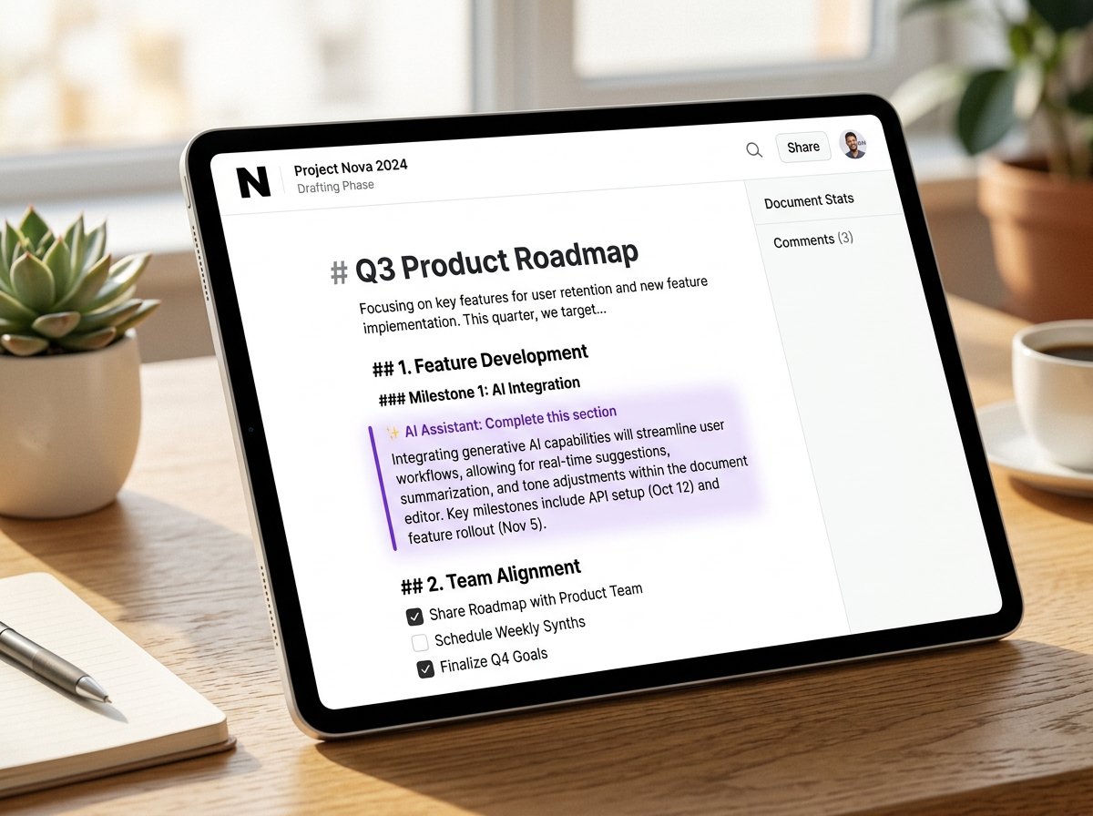 Notion AI Productivity Workspace Interface